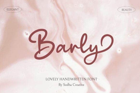 Barly - Cute Script: A Delicate and Elegant Handwritten Font