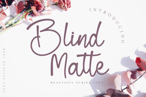 Blind Matte Script: A Perfect Font for Crafters and Makers