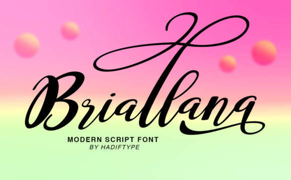 Briallana Script: A Delicate Font for Elegant Editorial Design