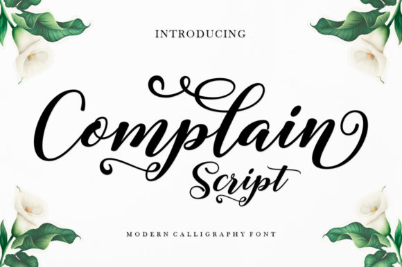 Complain Script: A Charming Font for Crafters and Makers