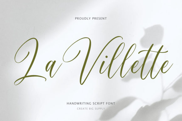 La Villette Script: A Font for Elegant Handmade Creations