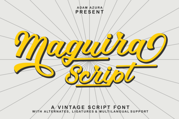 Maguira Script: A Bold and Retro Typeface for Web Design