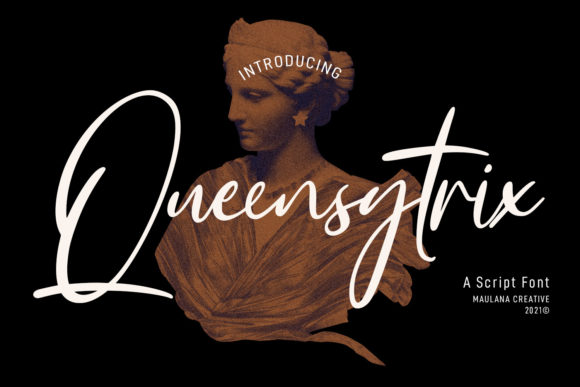 Queensytrix Signature Script: A Charming Font for Editorial Design